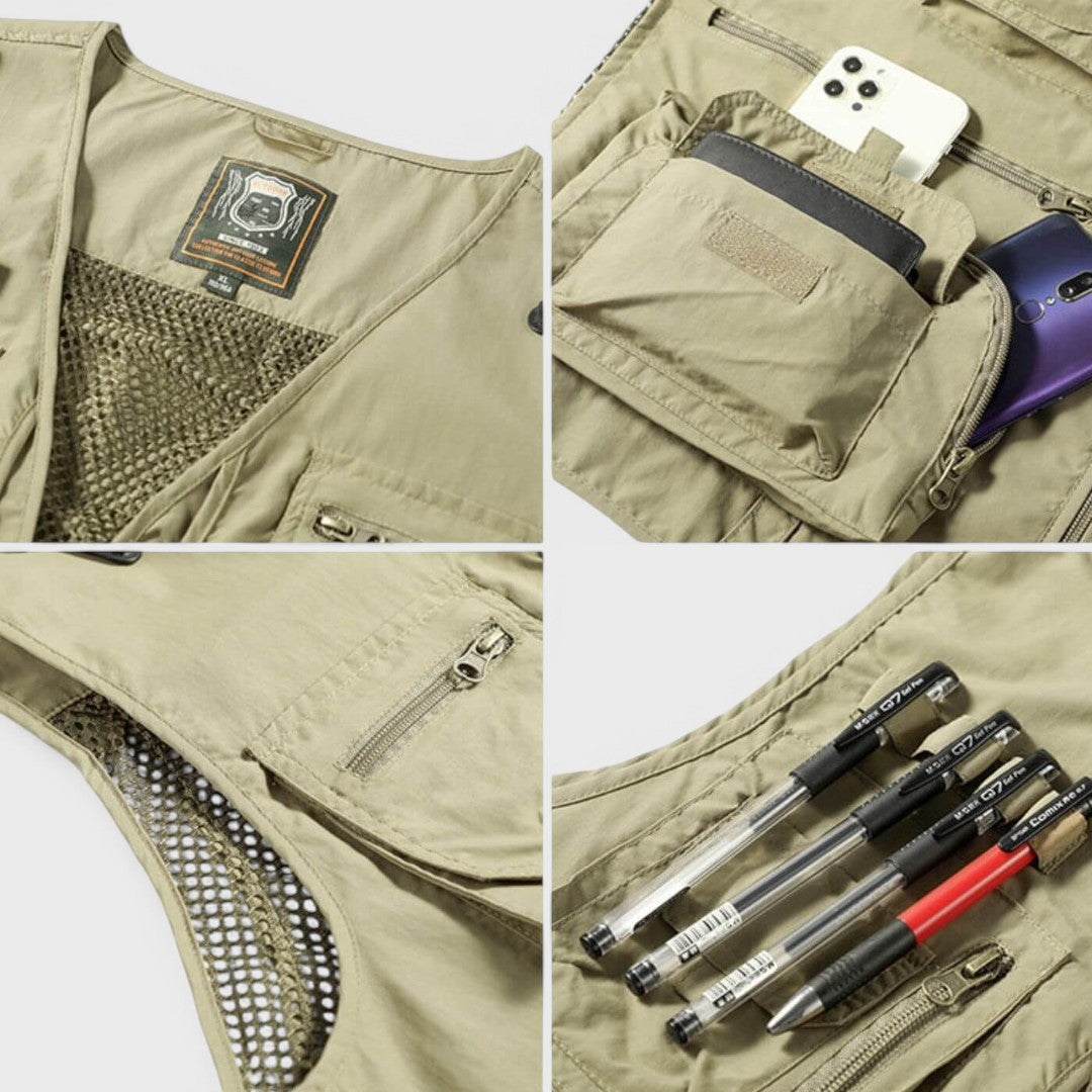 Tobias™ - Multi-Pocket Mesh Cargo Vests
